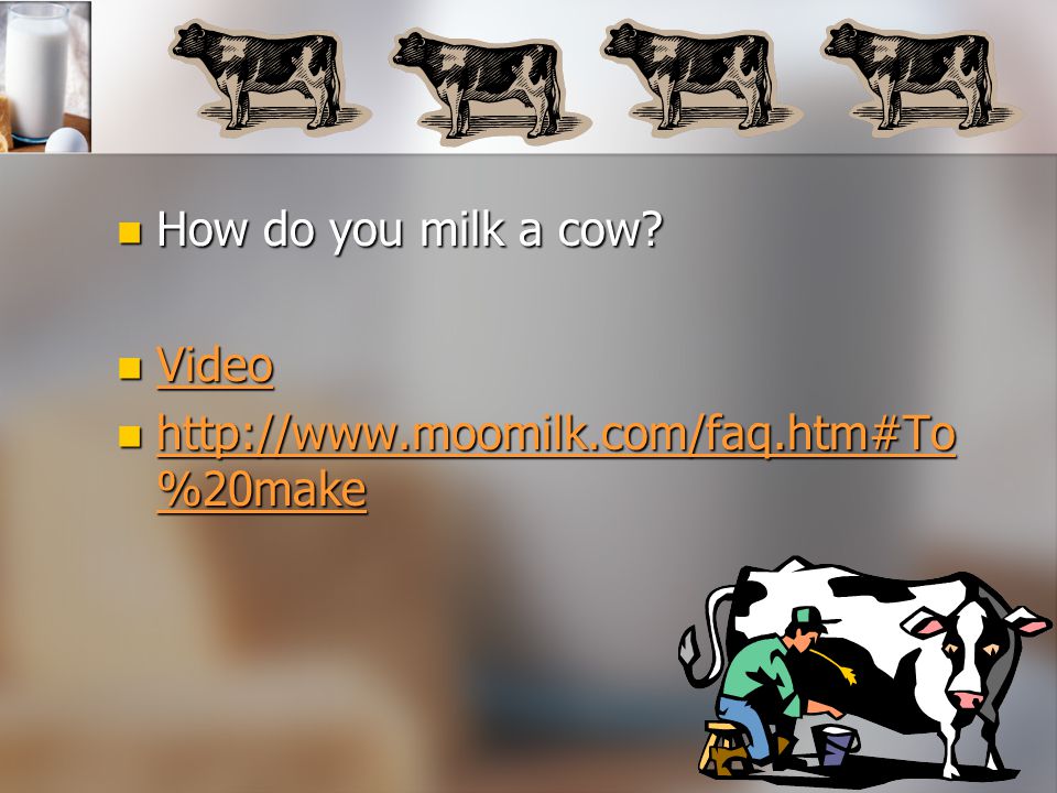 How do you milk a cow Video