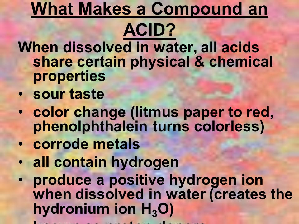 What Makes a Compound an ACID