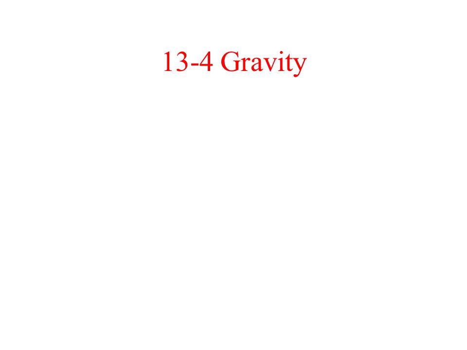 13-4 Gravity