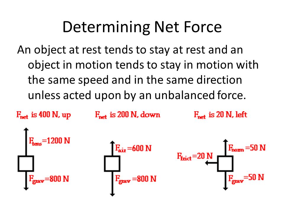 Determining Net Force