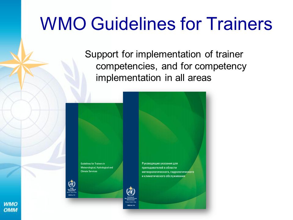 WMO Guidelines for Trainers