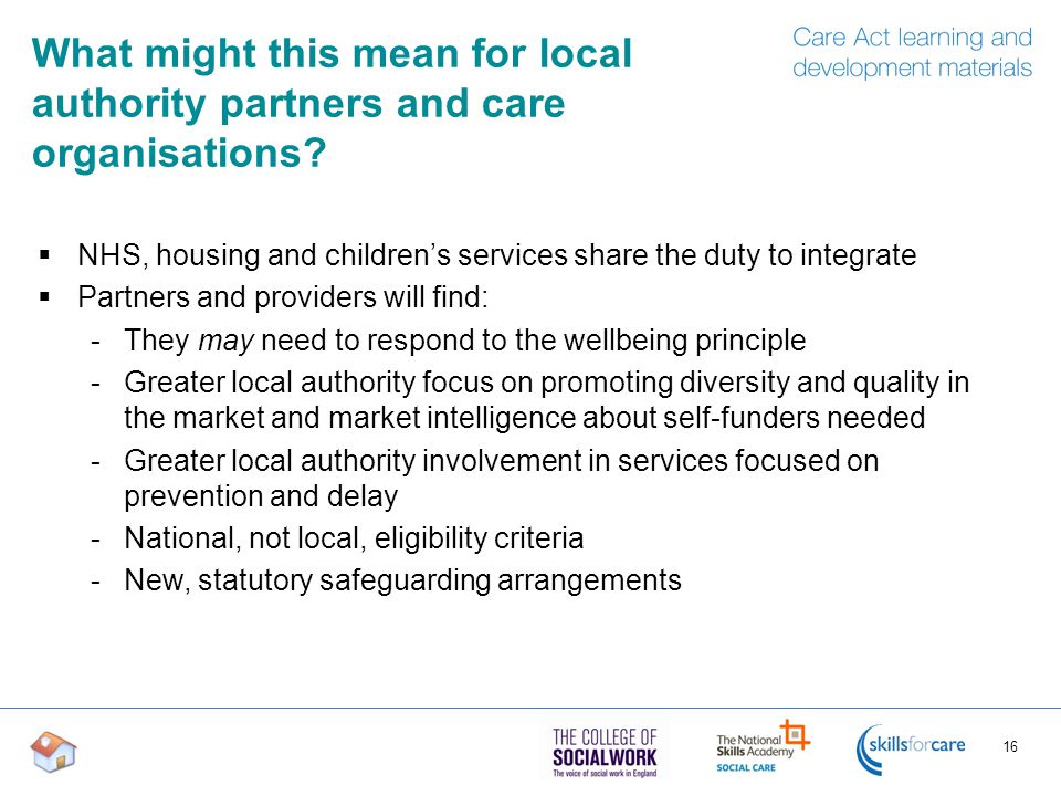 What might this mean for local authority partners and care organisations