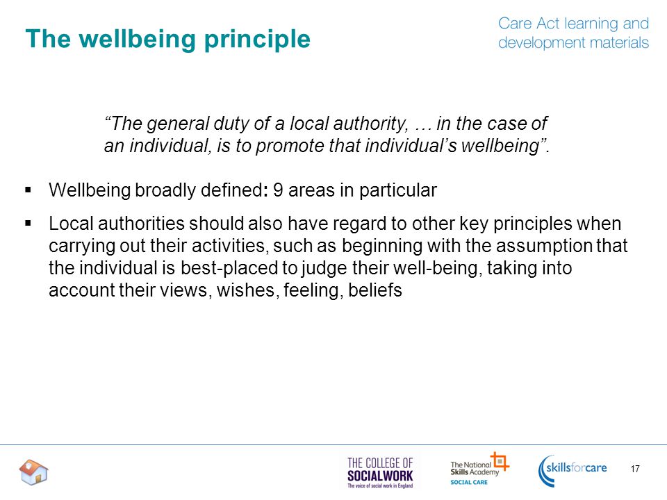 The wellbeing principle