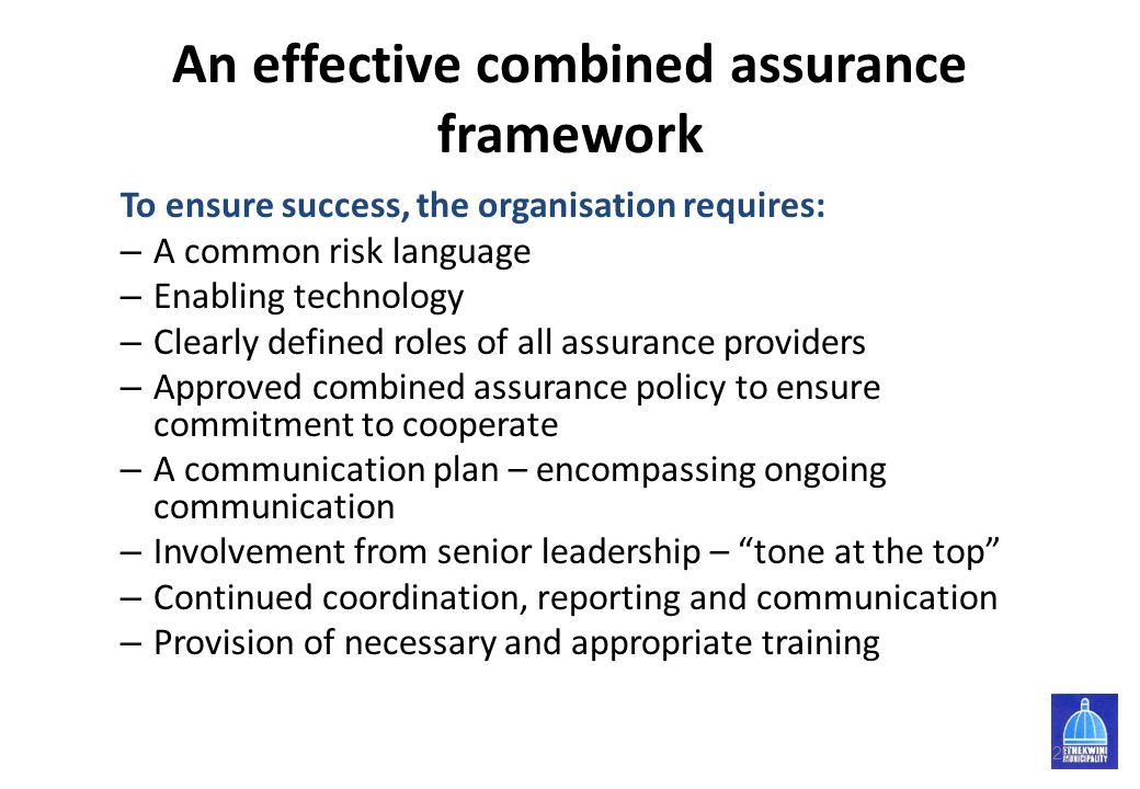 An effective combined assurance framework