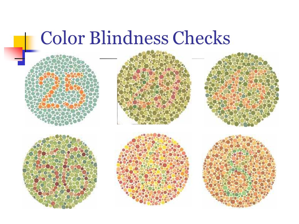 Color Blindness Checks