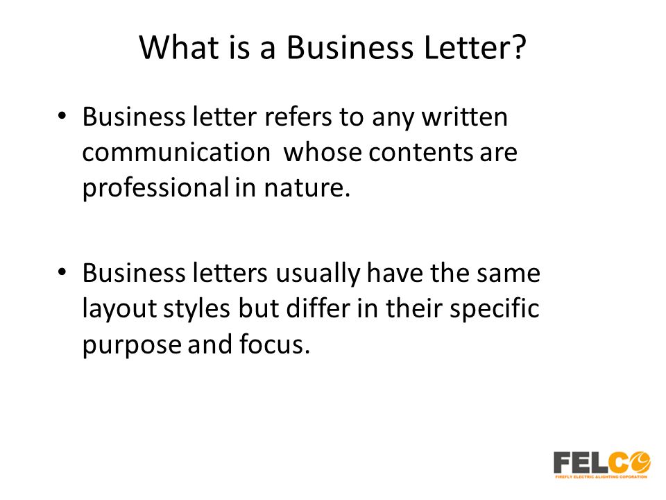 What Is A Business Letter from slideplayer.com