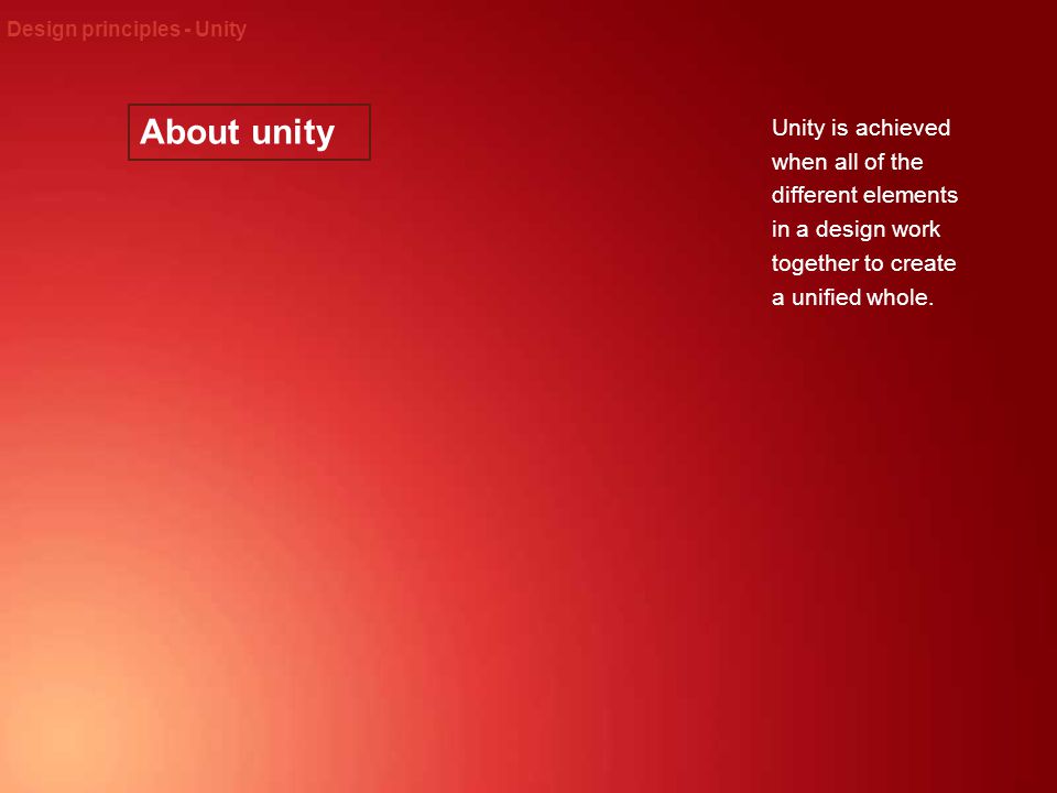 Design principles - Unity