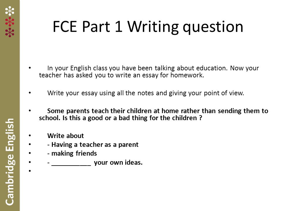 Image result for some parents send their children to school fce essay