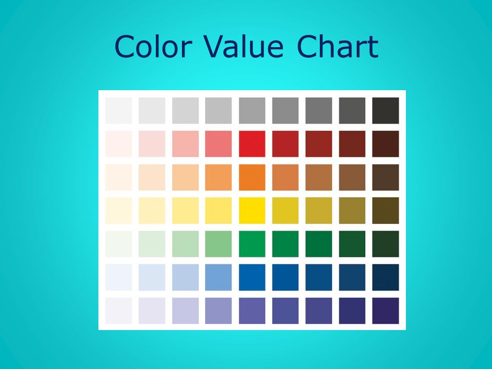 Color Value Chart
