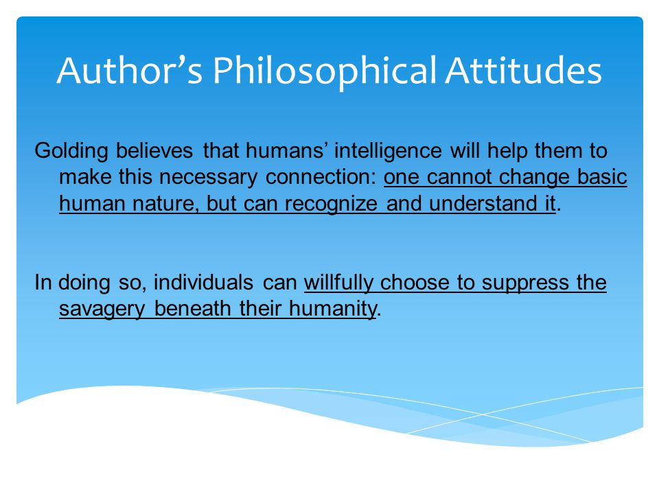 goldings philosophy of human nature