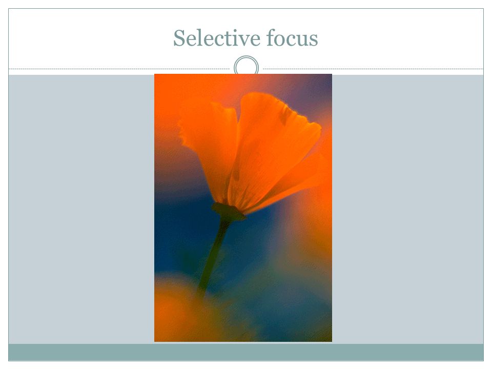 Selective focus