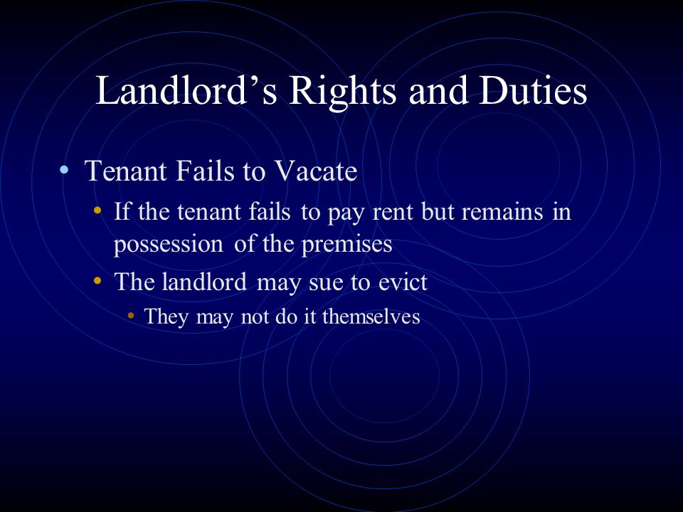 Landlord’s Rights and Duties