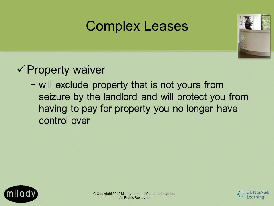 Complex Leases Property waiver