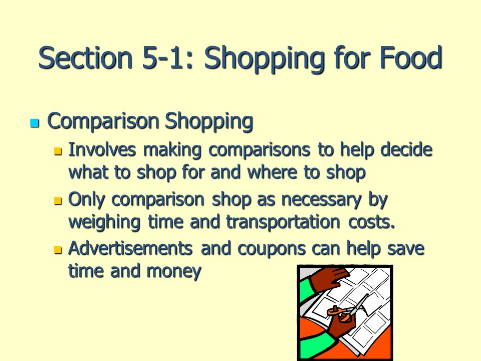Section 5-1: Shopping for Food