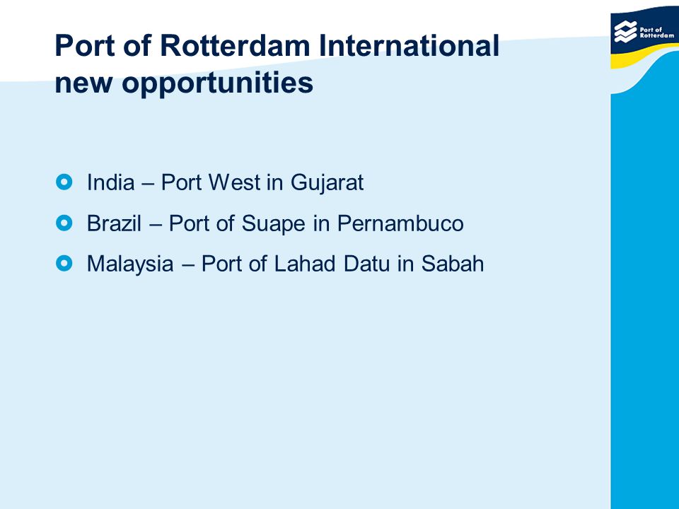 Port of Rotterdam International new opportunities