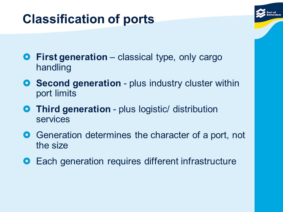 Classification of ports