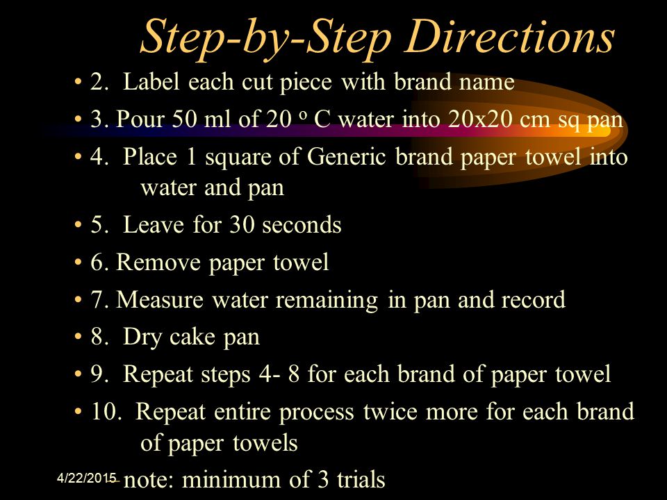 Step-by-Step Directions