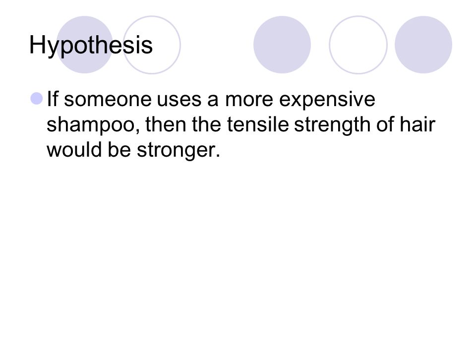 The Effect of Shampoo on the Tensile Strength of Hair - ppt video online  download