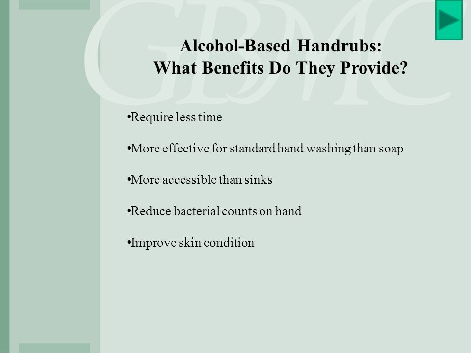 Alcohol-Based Handrubs: What Benefits Do They Provide