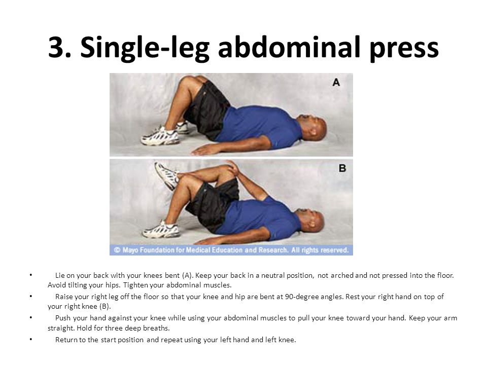 3. Single-leg abdominal press