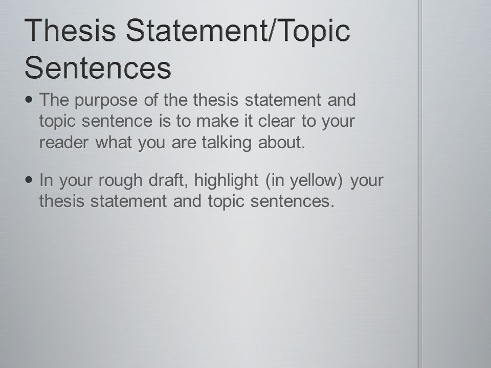 can a thesis statement be two sentences