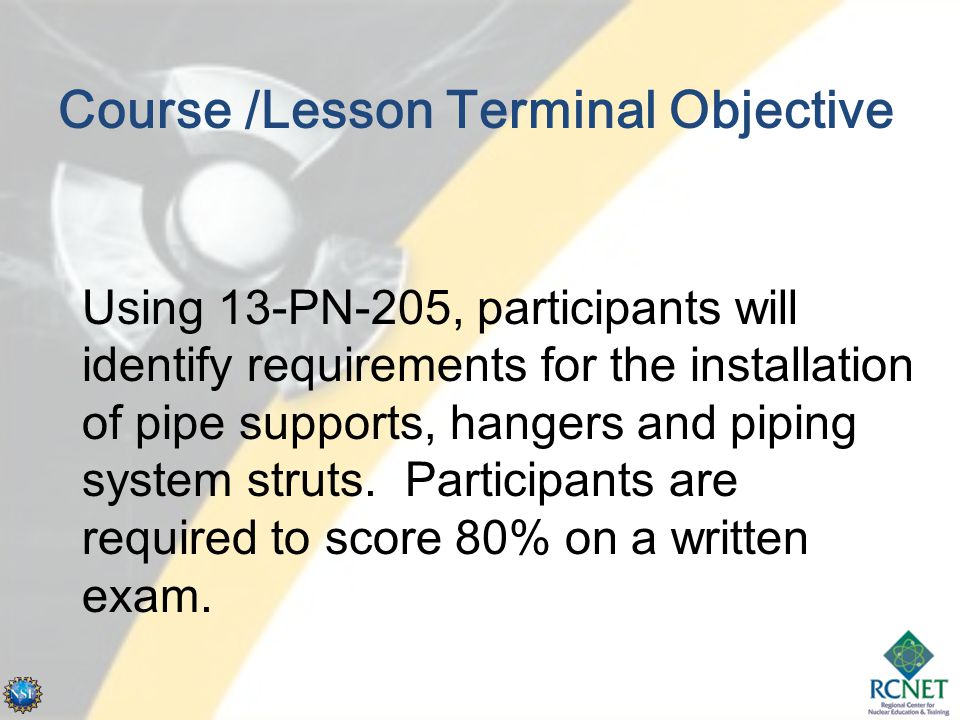 Course /Lesson Terminal Objective