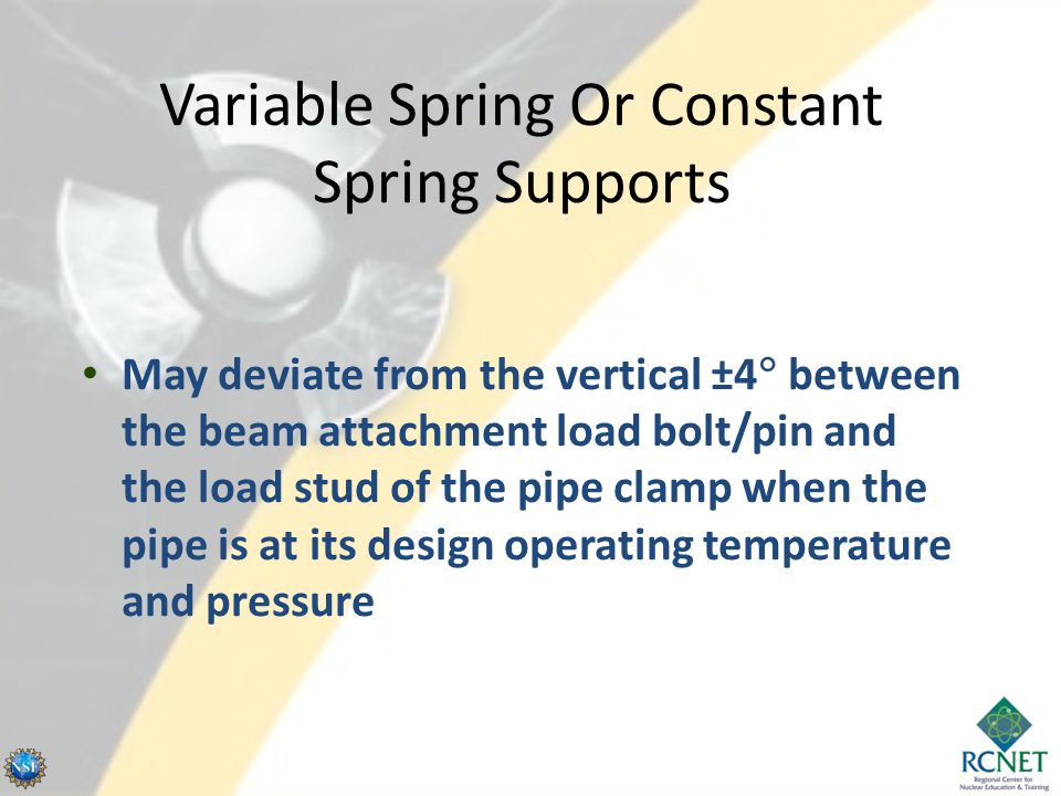 Variable Spring Or Constant Spring Supports
