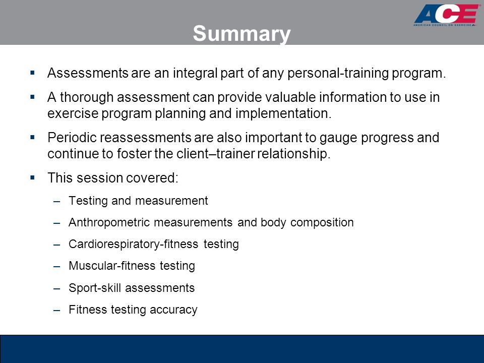 Ace Personal Trainer Manual 4th Edition Chapter 8 Ppt
