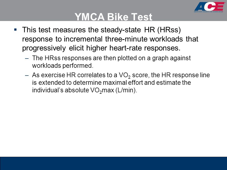 Ymca Bike Test Chart