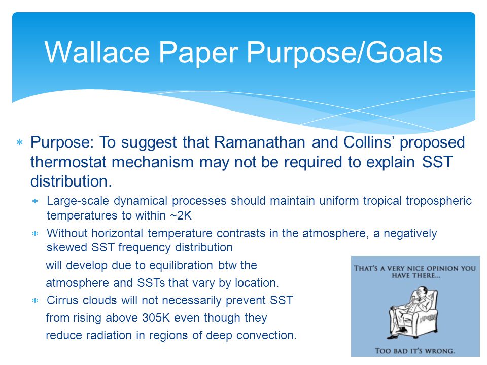 Wallace Paper Purpose/Goals