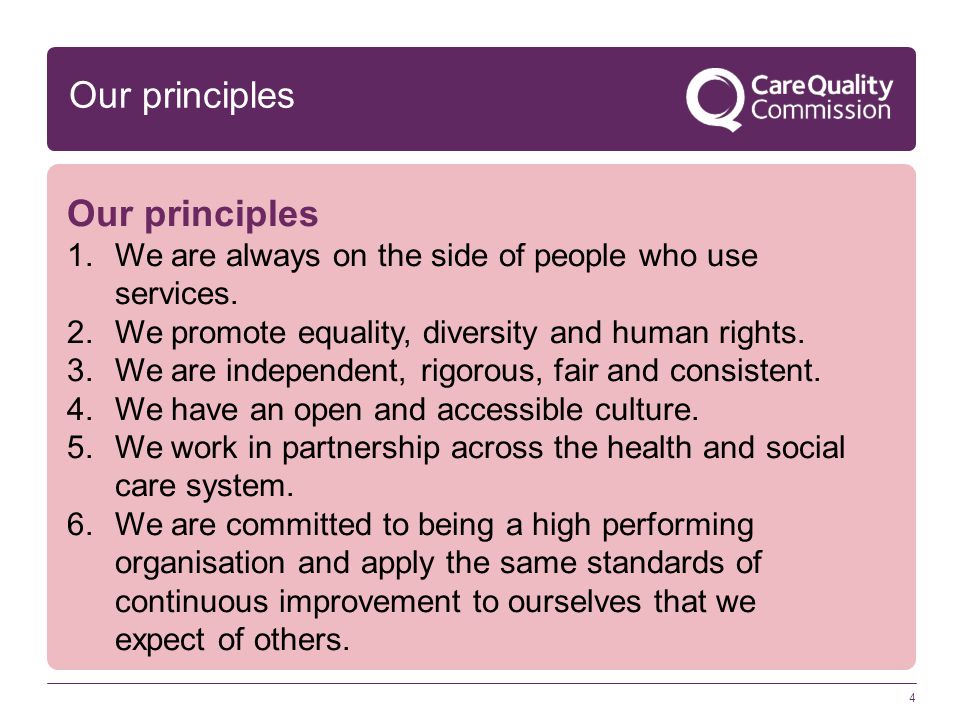 Our principles Our principles
