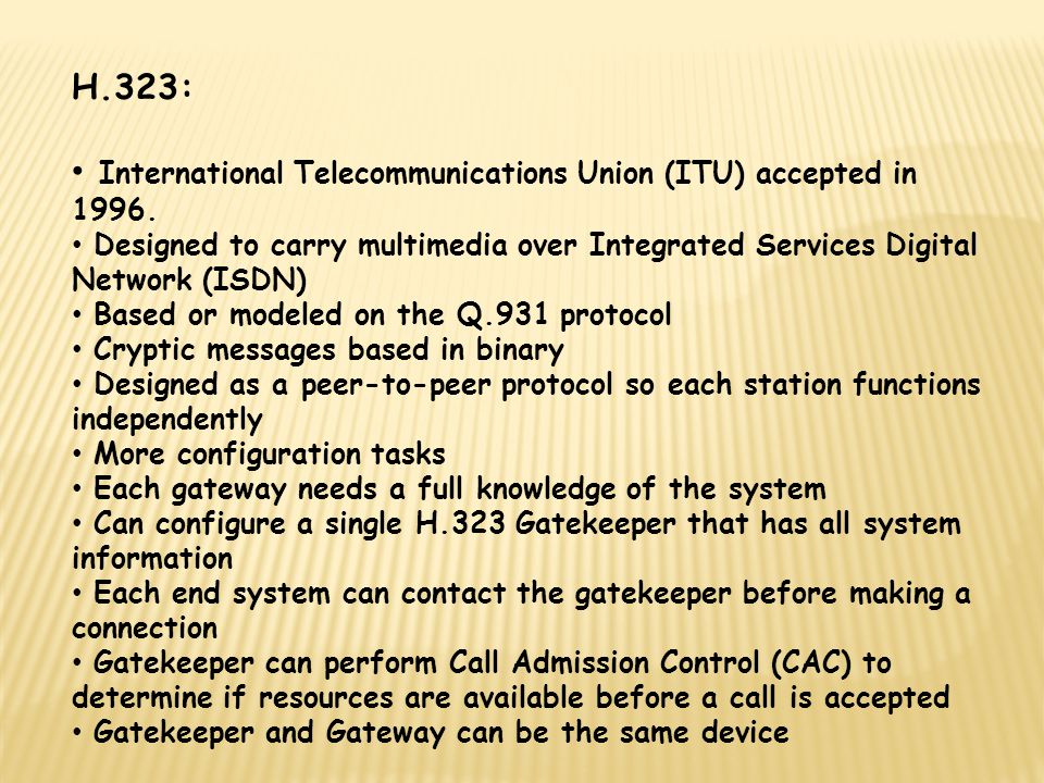 International Telecommunications Union (ITU) accepted in 1996.