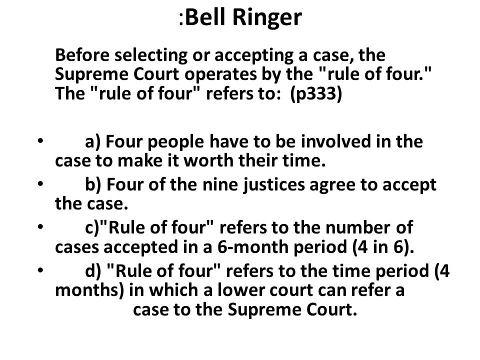 rule of 4 supreme court