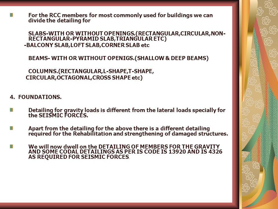 Reinforcing Detailing Of R C C Members Ppt Download