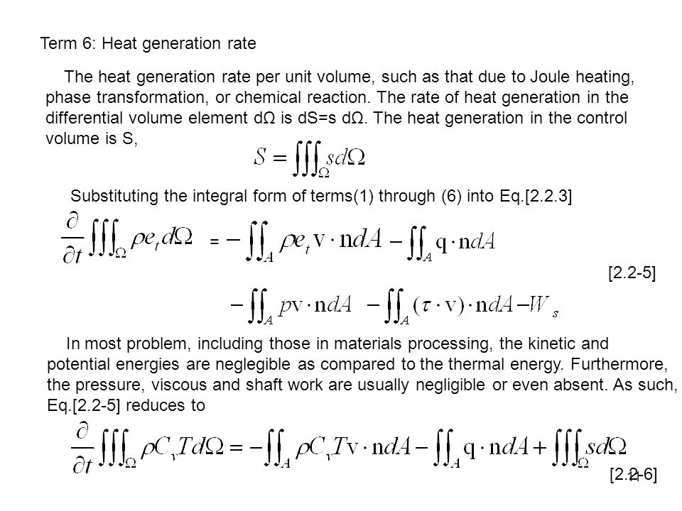 Term 6: Heat generation rate