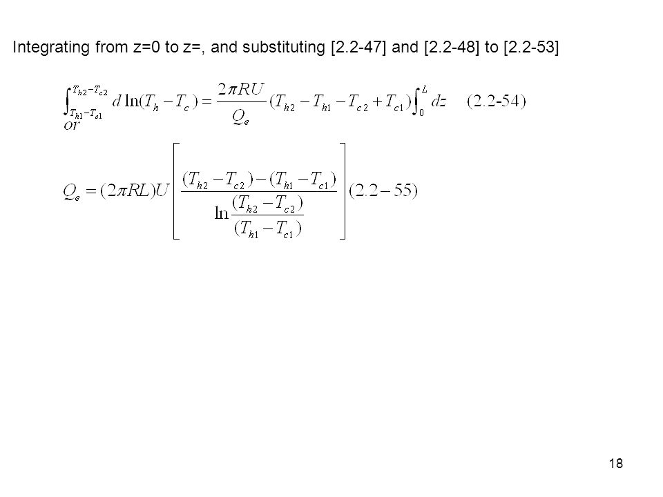 Integrating from z=0 to z=, and substituting [ ] and [2