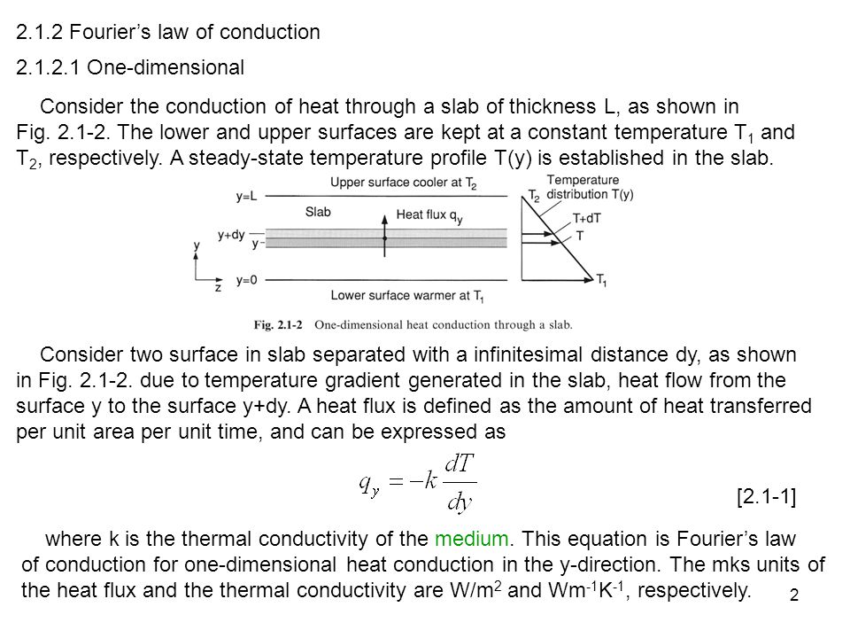 2.1.2 Fourier’s law of conduction
