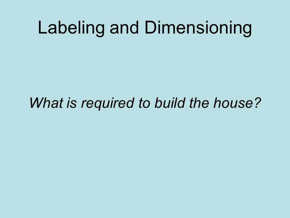 Labeling and Dimensioning