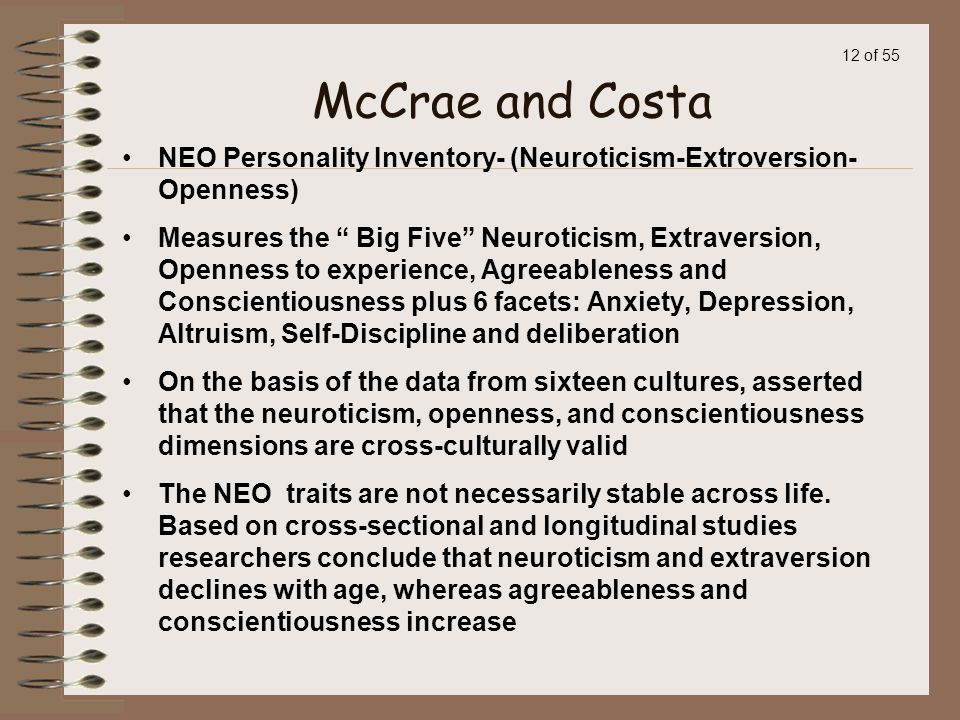 neo personality inventory test