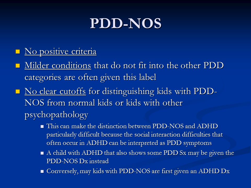PDD-NOS No positive criteria