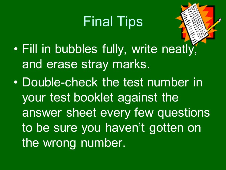 Tips for Double-Checking Your Test Answers