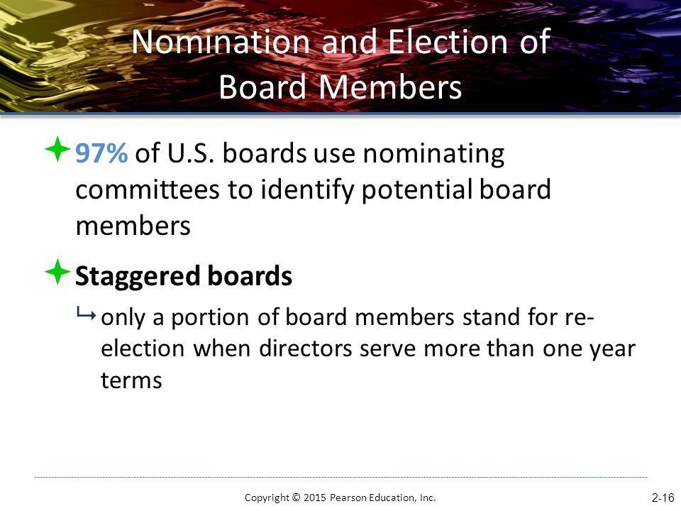 Nomination and Election of Board Members