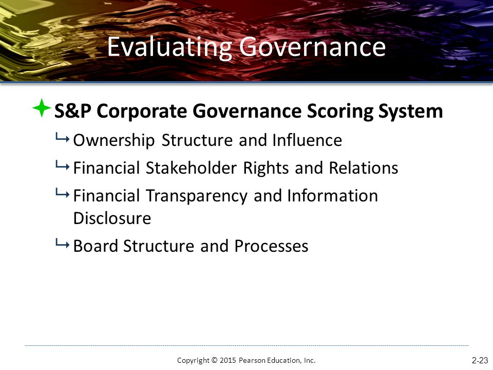 Evaluating Governance