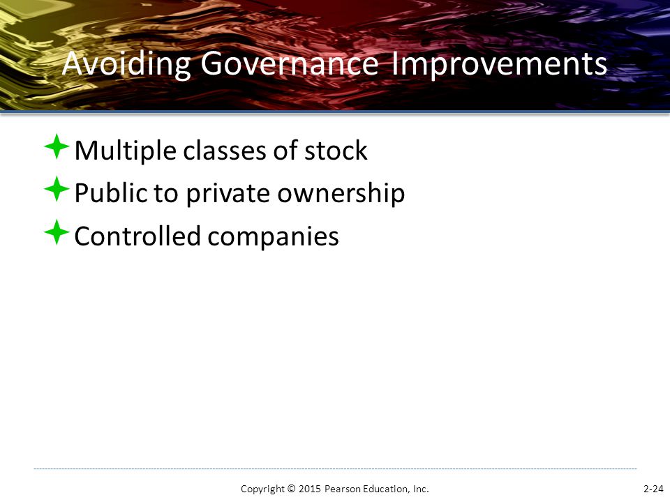 Avoiding Governance Improvements