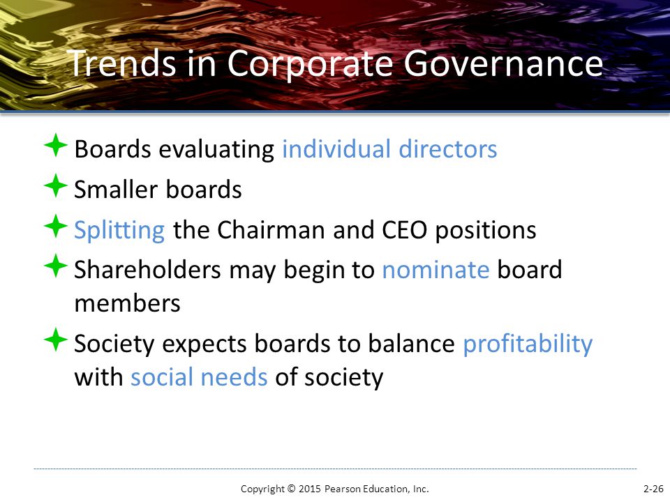 Trends in Corporate Governance