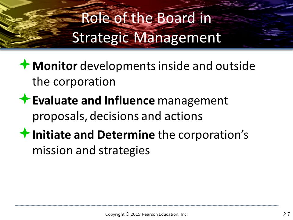 Role of the Board in Strategic Management