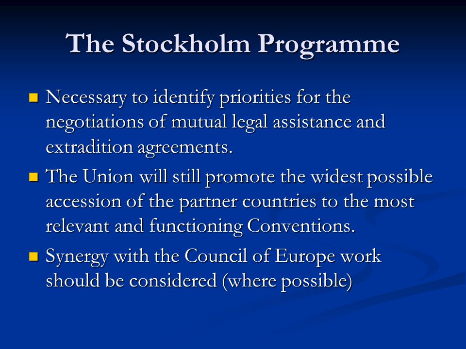 The Stockholm Programme