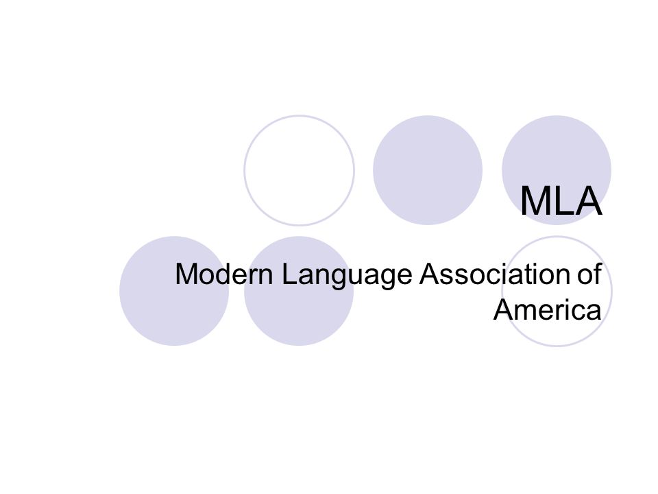 Modern Language Association of America