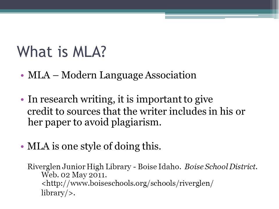 What is MLA MLA – Modern Language Association