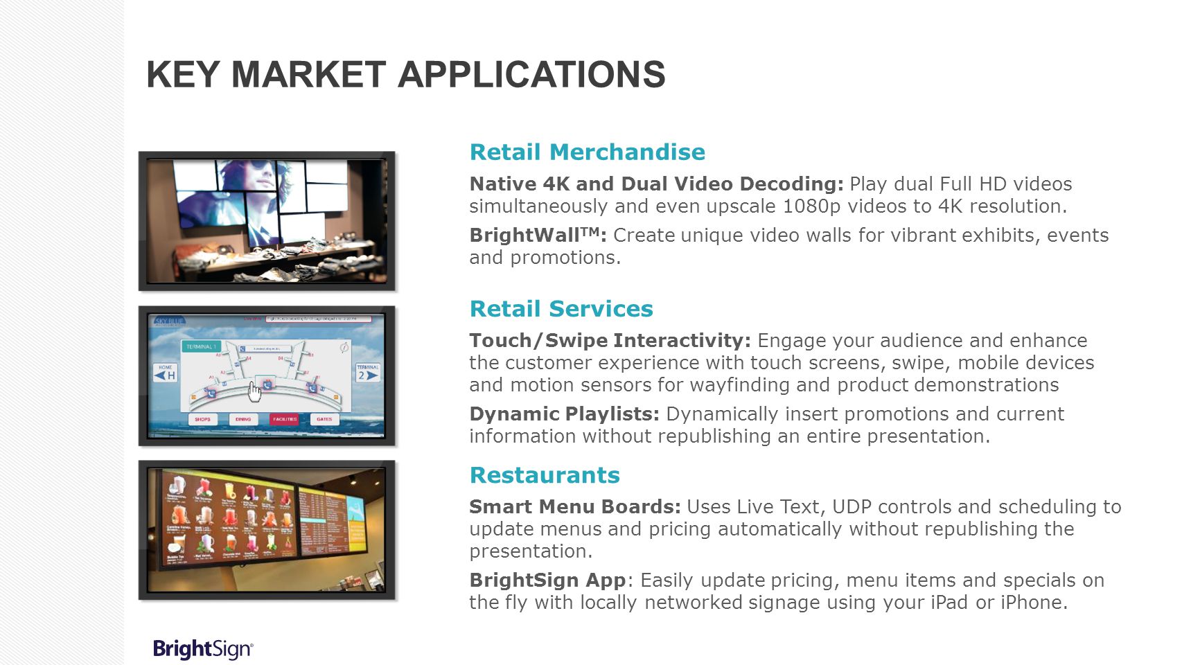 Key market applications